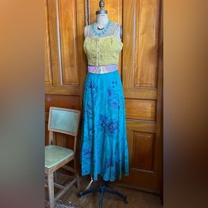 Free People crop top sz M elastic back adjustable straps dress up dress down